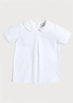 Tops & Shirts | Tops & Bodysuits | Pepa London Button Detail Cotton Top in White (2-6yrs)