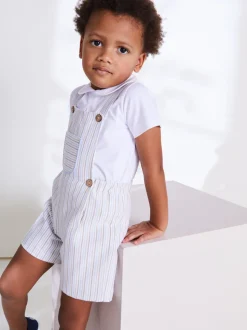 Tops & Shirts | Tops & Bodysuits | Pepa London Button Detail Cotton Top in White (2-6yrs)