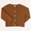 Knitwear & Cardigans | Knitwear & Cardigans | Pepa London Cable Cardigan in Brown (6mths-3yrs)
