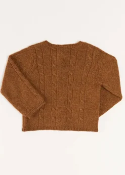 Knitwear & Cardigans | Knitwear & Cardigans | Pepa London Cable Cardigan in Brown (6mths-3yrs)
