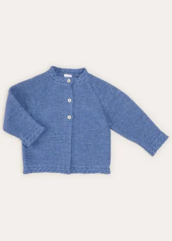 Knitwear & Cardigans | Knitwear & Cardigans | Pepa London Cable Detail Cardigan In French Blue (6mths-3yrs)