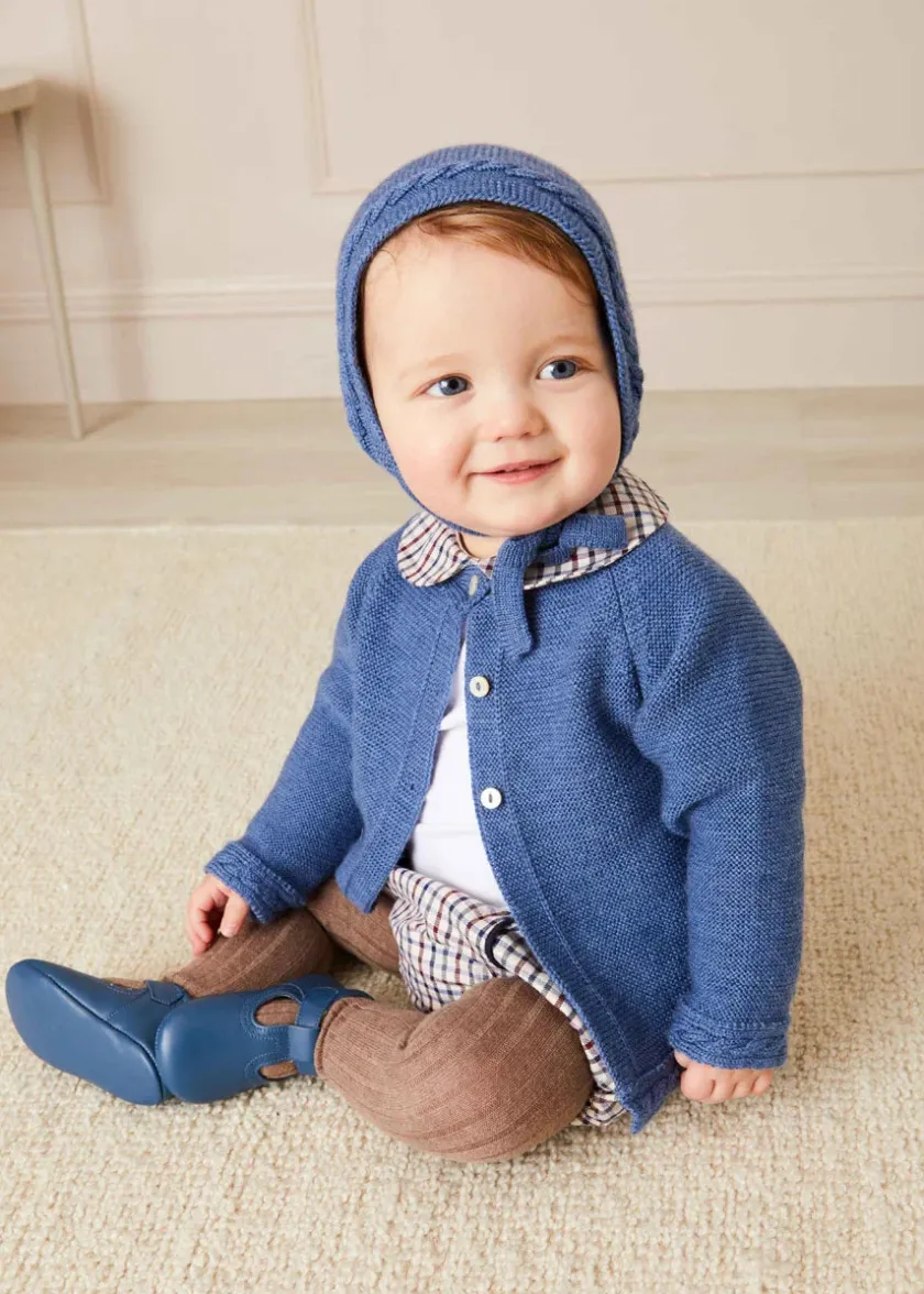 Knitwear & Cardigans | Knitwear & Cardigans | Pepa London Cable Detail Cardigan In French Blue (6mths-3yrs)
