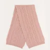Hair Accessories | Knitted Accessories | Pepa London Cable Detail Knitted Scarf in Pink