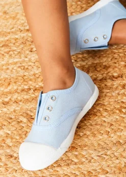 Plimsolls | Plimsolls | Pepa London Canvas Plimsolls in Blue (20-35EU)