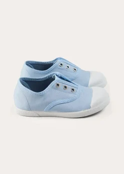 Plimsolls | Plimsolls | Pepa London Canvas Plimsolls in Blue (20-35EU)