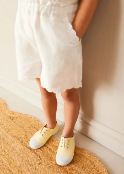 Plimsolls | Plimsolls | Pepa London Canvas Plimsolls in Cream (20-35EU)