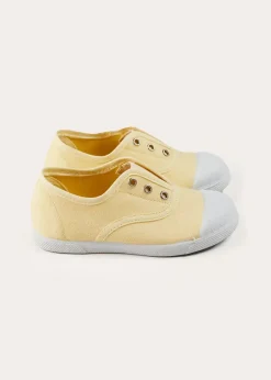 Plimsolls | Plimsolls | Pepa London Canvas Plimsolls in Cream (20-35EU)