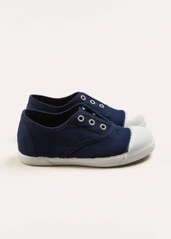 Plimsolls | Plimsolls | Pepa London Canvas Plimsolls in Navy (20-35EU)