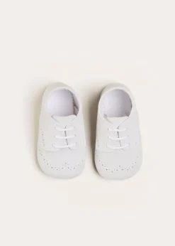Pram Shoes | Pram Shoes | Pepa London Celebration Lace-up Pram Shoes in White (17-20EU)