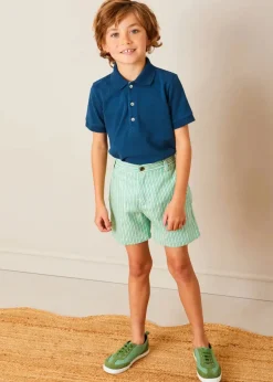 Shorts & Trousers | Pepa London Cheyne Striped Pocket Detail Shorts in Green (4-10yrs)