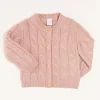 Knitwear & Cardigans | Knitwear & Cardigans | Pepa London Chunky Cable Detail Cardigan in Pink (6mths-10yrs)