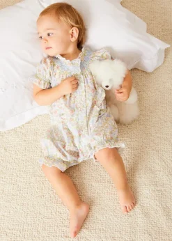 Lookbooks | Pepa London Clara Floral All-In-One Pyjamas in Green (9mths-2yrs) | White Teddy Bear (100% Alpaca Fur) | Flower Fairies of the Spring Book in White