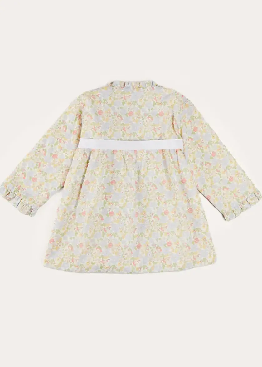 Nightwear | Nightwear | Pepa London Clara Floral Bow Detail Dressing Gown in Green (18mths-10yrs)