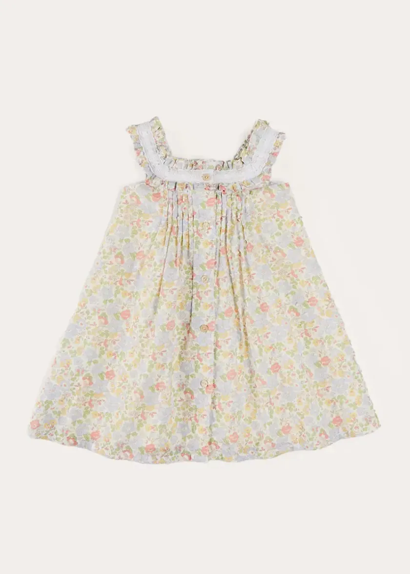 Nightwear | Nightwear | Pepa London Clara Floral Frill Trim Night Dress in Green (18mths-10yrs)
