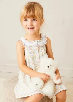Nightwear | Nightwear | Pepa London Clara Floral Frill Trim Night Dress in Green (18mths-10yrs)
