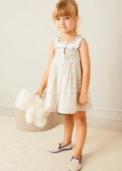 Nightwear | Nightwear | Pepa London Clara Floral Frill Trim Night Dress in Green (18mths-10yrs)