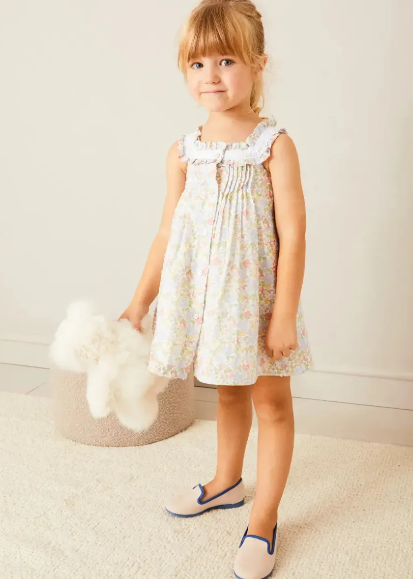 Nightwear | Nightwear | Pepa London Clara Floral Frill Trim Night Dress in Green (18mths-10yrs)