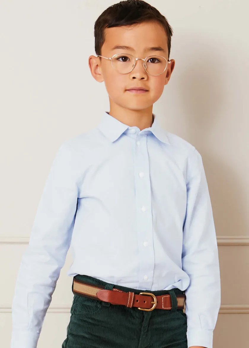 Tops & Shirts | Pepa London Classic Blue Cotton Oxford Shirt (4-10yrs)