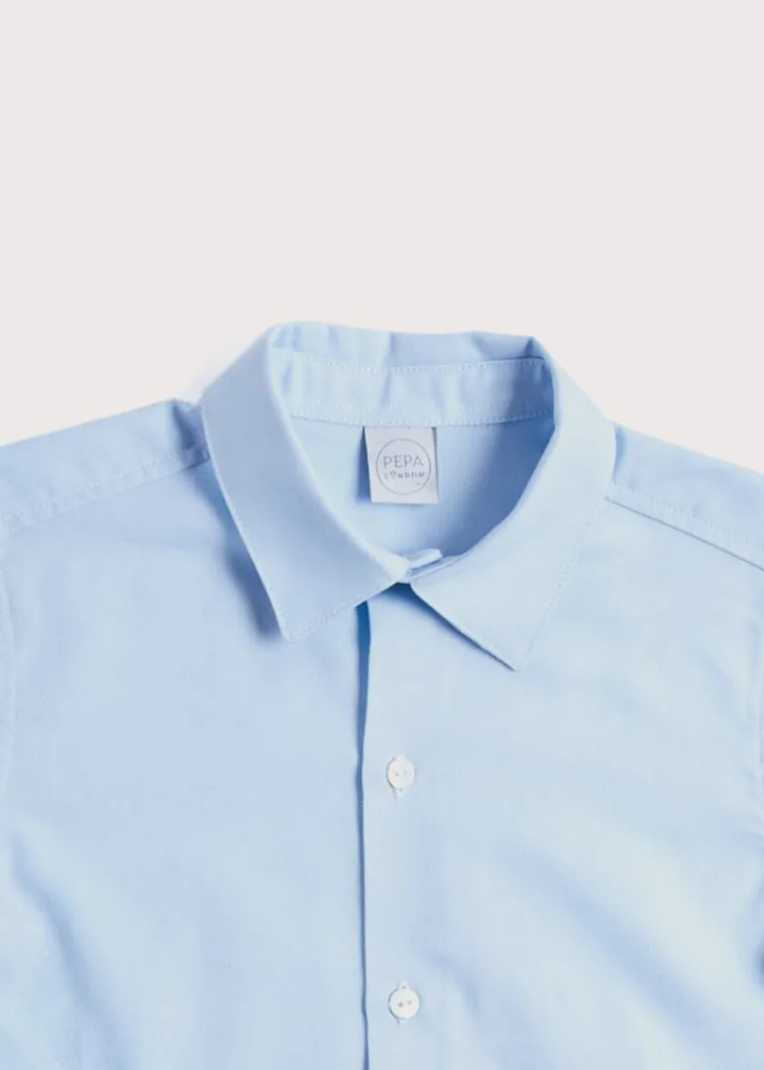 Tops & Shirts | Pepa London Classic Blue Cotton Oxford Shirt (4-10yrs)