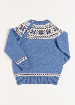 Knitwear & Cardigans | Knitwear & Cardigans | Pepa London Classic Fair Isle Jumper in Blue (18mths-10yrs)