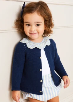 Bloomers, Shorts & Trousers | Bloomers & Shorts | Pepa London Classic Striped Bloomer in Sky Blue (3mths-3yrs)