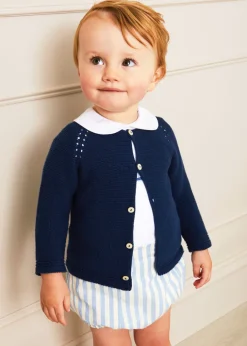 Bloomers, Shorts & Trousers | Bloomers & Shorts | Pepa London Classic Striped Bloomer in Sky Blue (3mths-3yrs)