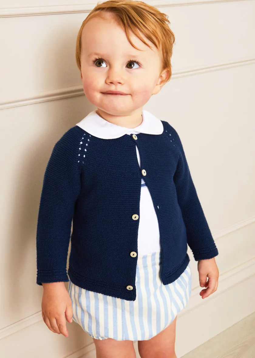 Bloomers, Shorts & Trousers | Bloomers & Shorts | Pepa London Classic Striped Bloomer in Sky Blue (3mths-3yrs)