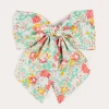 Hair Accessories | Hair Accessories | Pepa London Clementine Floral Long Bow Hair Clip in Coral