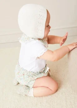 Bloomers & Shorts | Bloomers & Pants | Pepa London Cordelia Floral Bloomer with Bow in Pink Made with Liberty Fabric (1m-2yrs)