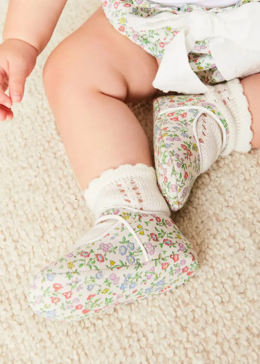 Bloomers & Shorts | Bloomers & Pants | Pepa London Cordelia Floral Bloomer with Bow in Pink Made with Liberty Fabric (1m-2yrs)