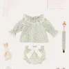Lookbooks | Pepa London Cordelia Floral Long Sleeve Blouse in Pink Made with Liberty Fabric (1-12m) | Cordelia Floral Bloomer with Bow in Pink Made with Liberty Fabric (1m-2yrs) | Openwork Detail Baby Cardigan in Pink (1-12mths) | Lace Detail Knitted Bonnet in Pink (1-12mths) | Lace Detail Knitted Booties in Pink | Cordelia Liberty Floral Dummy Clip in Pink | BIBS Dummy in Pink
