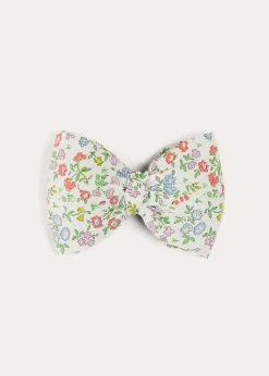 Hair Accessories | Hair Accessories | Pepa London Cordelia Floral Medium Bow Clip in Pink Made with Liberty Fabric