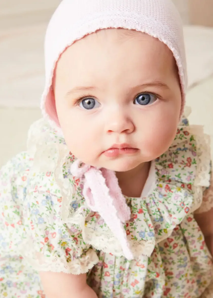 Dresses | Dresses | Pepa London Cordelia Floral Ruffle Collar Short Sleeve Dress in Green Made with Liberty Fabric (1-12m)