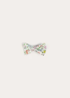 Hair Accessories | Hair Accessories | Pepa London Cordelia Floral Small Bow Clip in Pink Made with Liberty Fabric