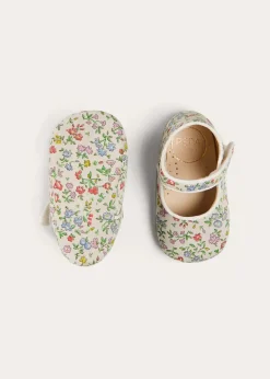 Mary Jane Shoes | Mary Janes | Pepa London Cordelia Liberty Floral Mary Jane Pram Shoes in Pink (17-20EU)