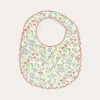 Bibs | Bibs | Pepa London Cordelia Rounded Bib with Embroidery in Pink Made with Liberty Fabric