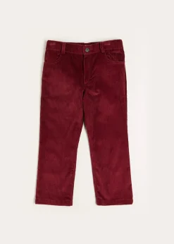 Shorts & Trousers | Pepa London Corduroy Five Pocket Trousers in Burgundy (4-10yrs)