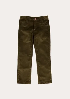 Shorts & Trousers | Pepa London Corduroy Five Pocket Trousers in Green (4-10yrs)