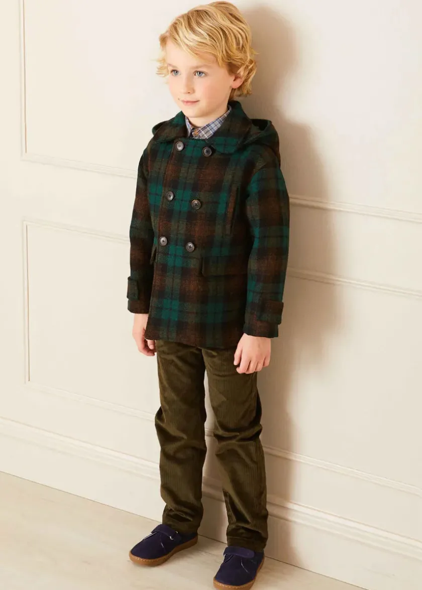Shorts & Trousers | Pepa London Corduroy Five Pocket Trousers in Green (4-10yrs)