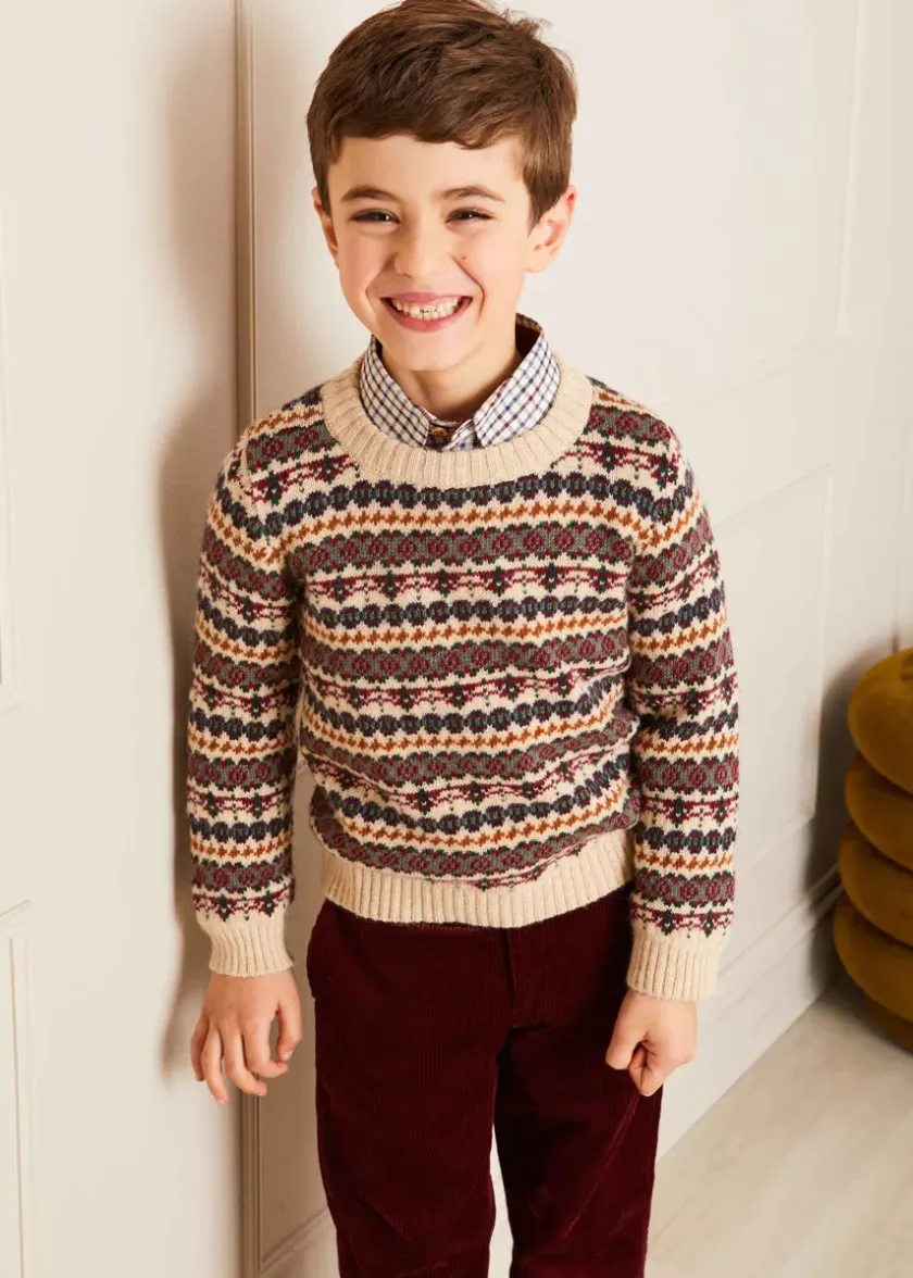 Shorts & Trousers | Pepa London Corduroy Five Pocket Trousers in Burgundy (4-10yrs)