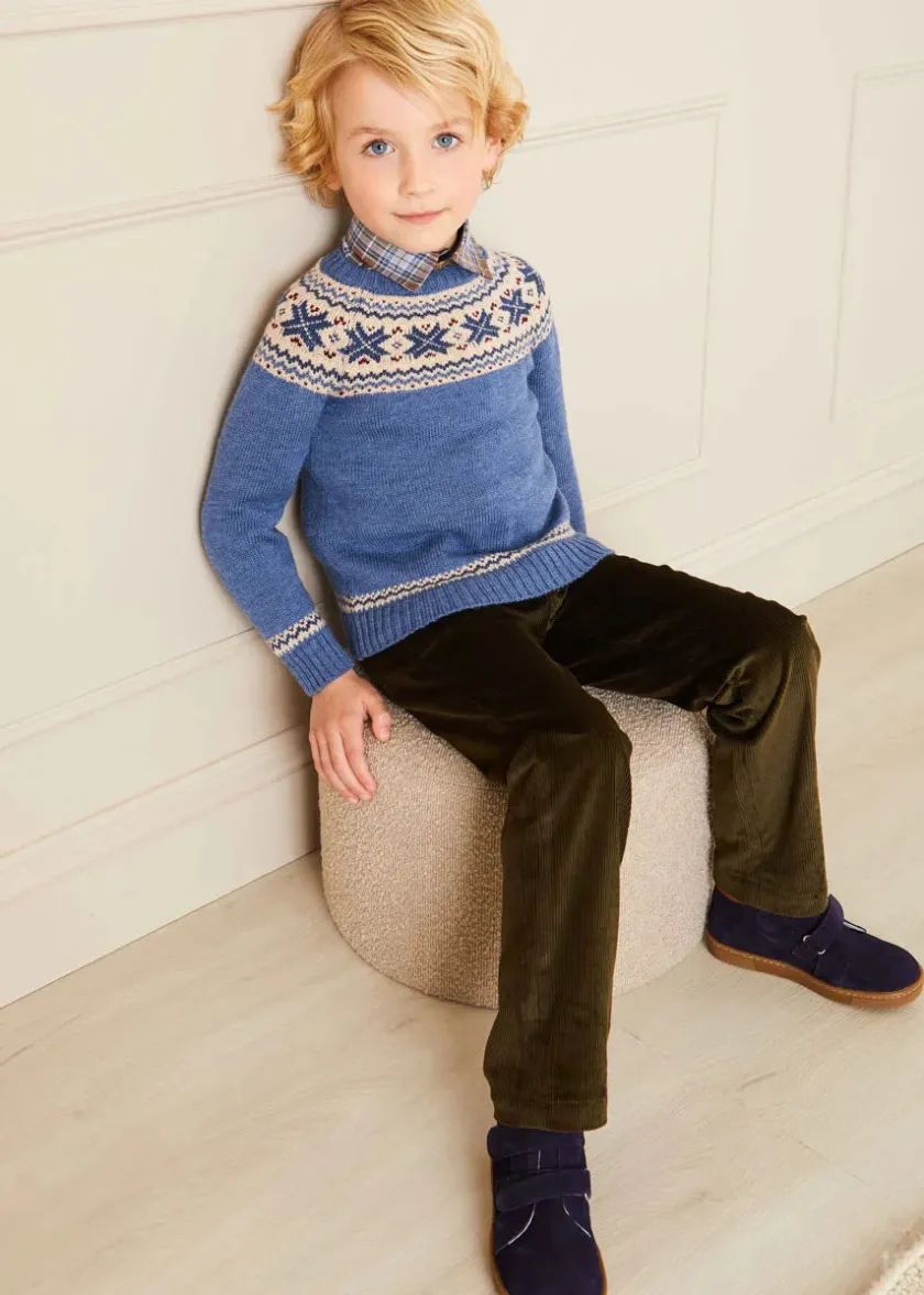 Shorts & Trousers | Pepa London Corduroy Five Pocket Trousers in Green (4-10yrs)