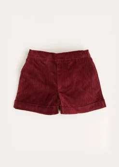 Shorts & Trousers | Bloomers, Shorts & Trousers | Pepa London Corduroy Shorts in Burgundy (18mths-4yrs)