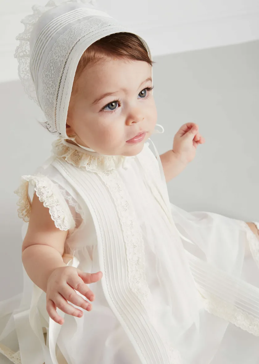 Dresses | Baby Gowns | Pepa London Cream Panelled Christening Gown (3mths-5yrs)