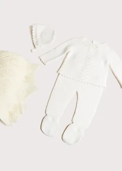 Knitwear & Cardigans | Baby Grows | Pepa London Delicate Ivory Lace Cotton Set (1-12mths)