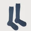 Socks | Socks & Tights | Pepa London Denim Ribbed Knee-High Socks (3mths-10yrs)