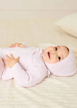 Two-piece Sets | Knitwear & Cardigans | Pepa London Dot Detail Lace Collar Knitted Set in Pink (1-6mths)