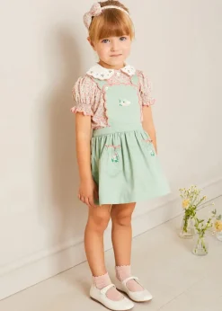Skirts & Shorts | Pepa London Duck Embroidered Scallop Detail Skirt With Braces in Green (18mths-6yrs)
