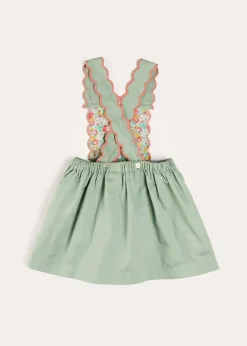 Skirts & Shorts | Pepa London Duck Embroidered Scallop Detail Skirt With Braces in Green (18mths-6yrs)