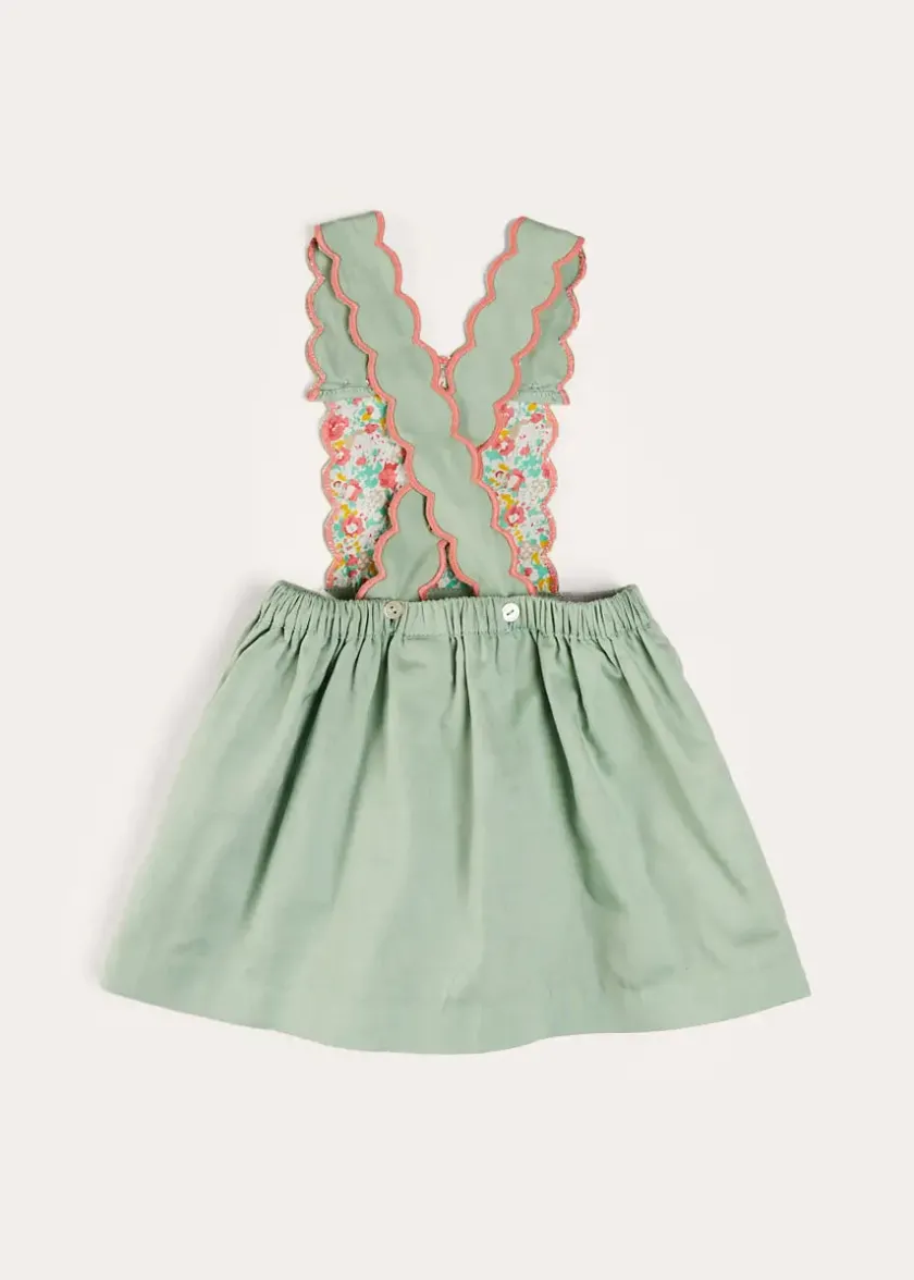 Skirts & Shorts | Pepa London Duck Embroidered Scallop Detail Skirt With Braces in Green (18mths-6yrs)