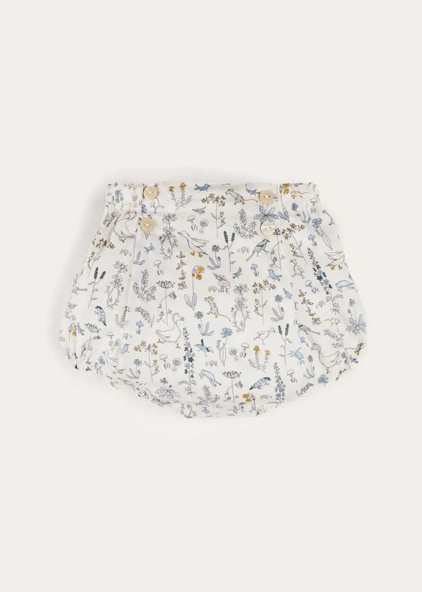 Bloomers, Shorts & Trousers | Bloomers & Pants | Pepa London Ellis Floral Bloomer in Blue Made with Liberty Fabric (1m-3yrs)